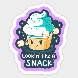 Looking Like a Snack Cute Funny Ice cream Foodie Lover Quote Design Sticker